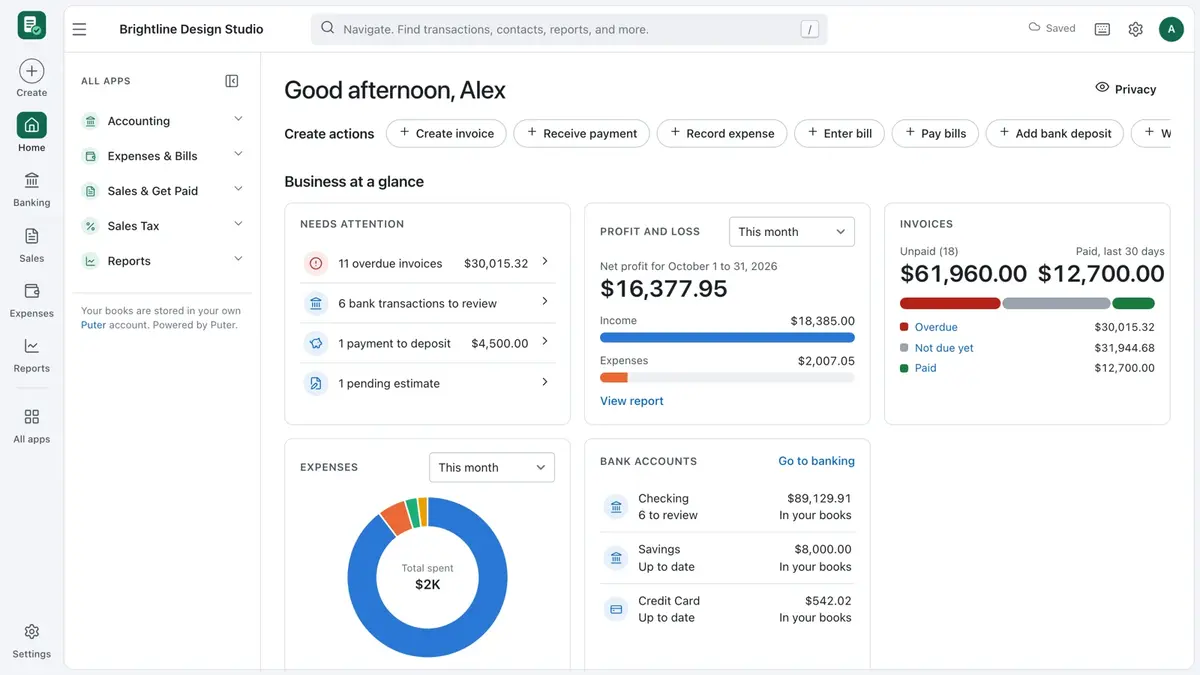 Accounting screenshot