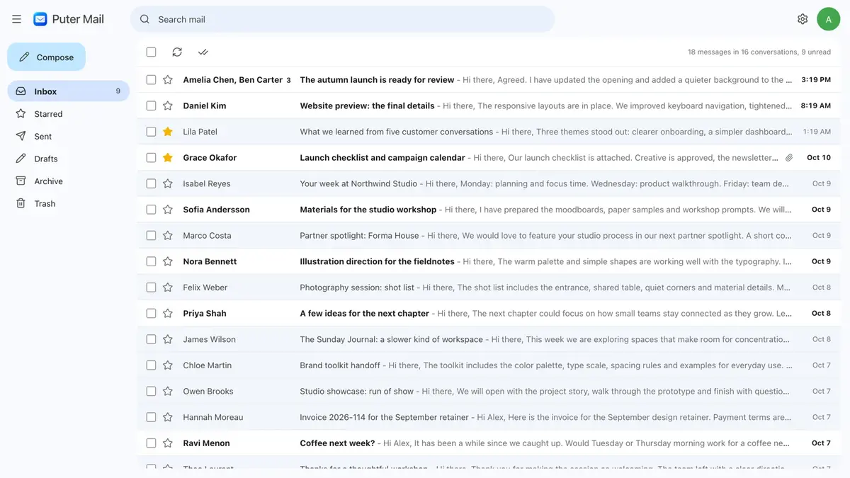 Email screenshot