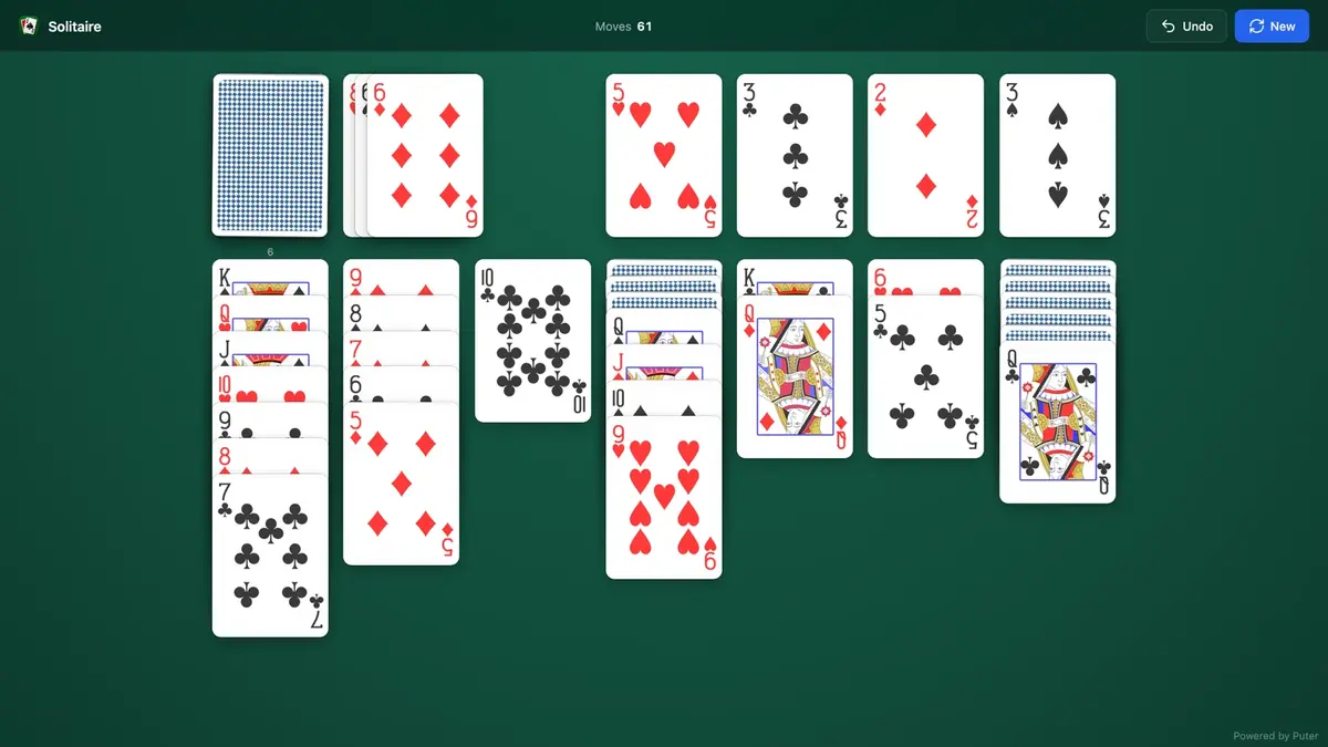 Solitaire screenshot