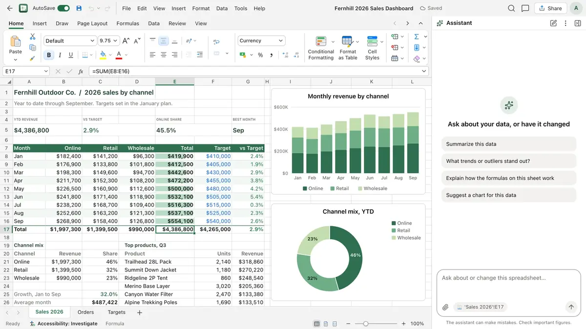 Spreadsheet screenshot