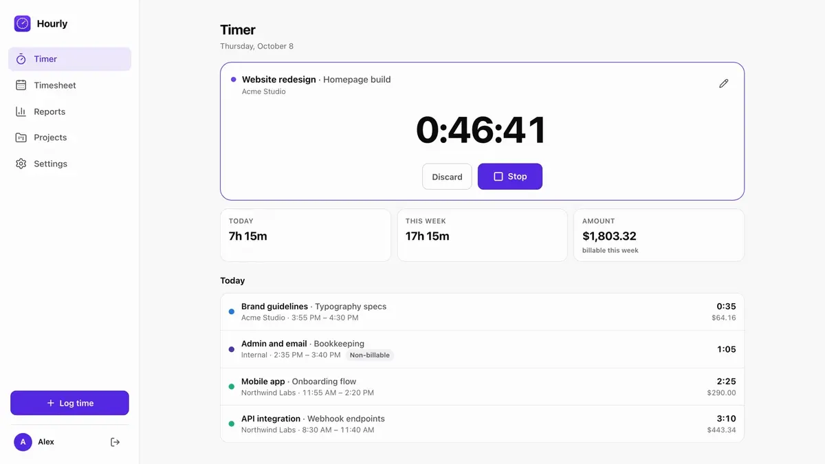 Time Tracking screenshot